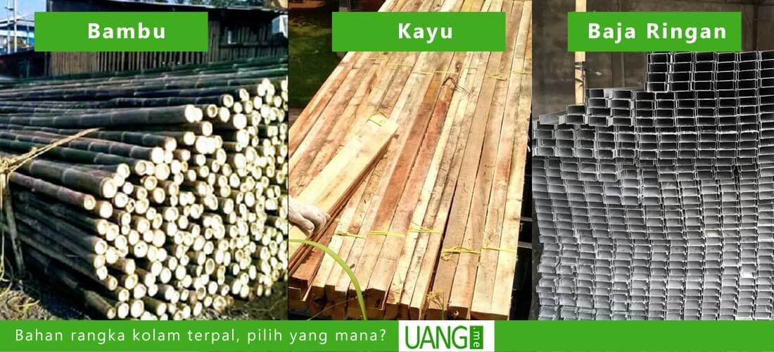 Bahan Kerangka Kolam Terpal : Kayu, Bambu, Atau Baja Ringan?