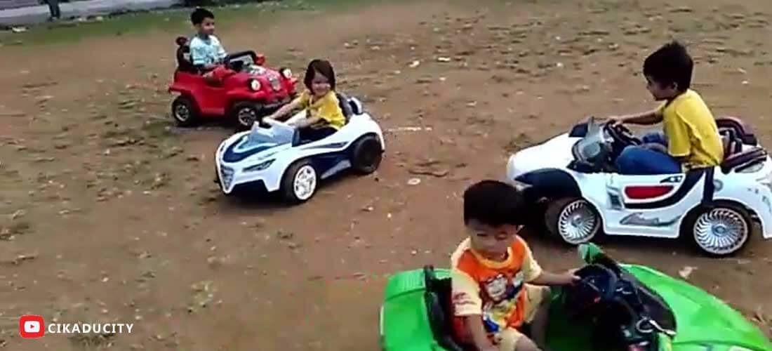 modal usaha penyewaan mobil mainan anak